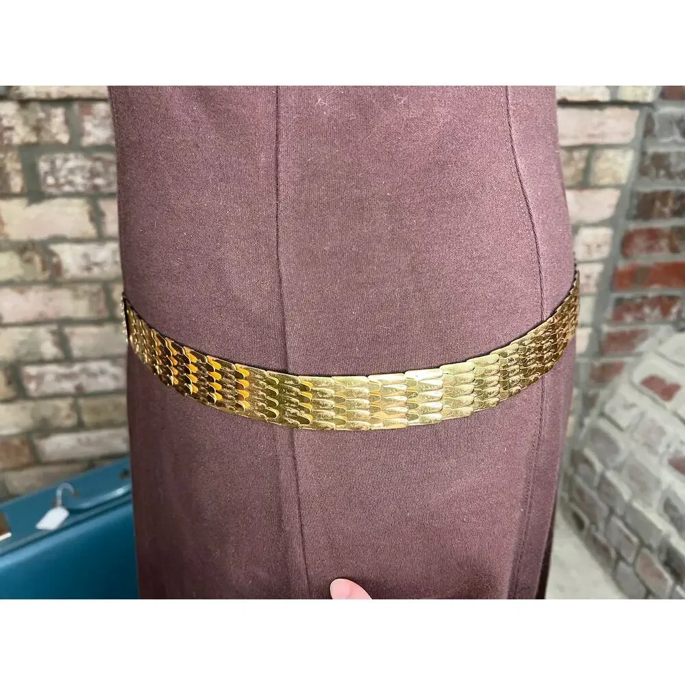 belt fish scale gold elastic